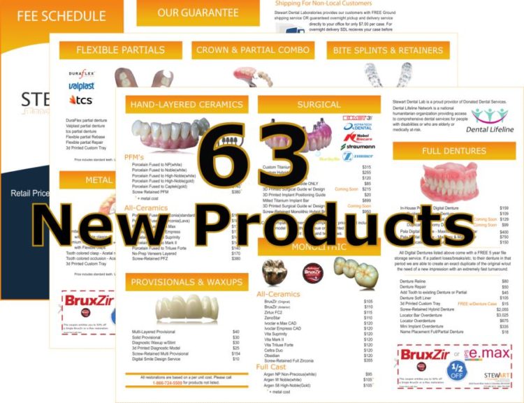 63 New Products Added Stewart Dental Lab